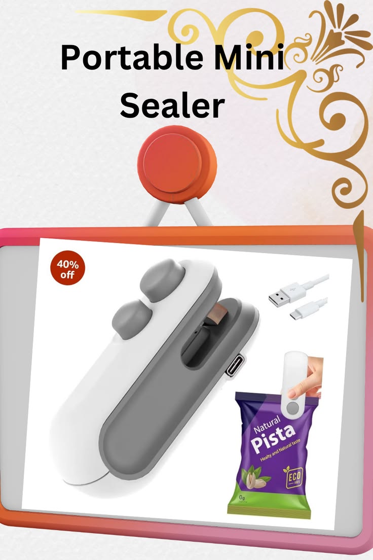 2 in 1 USB Rechargebale Bag Sealer & Cutter | Keep Snacks Fresh Anytime
