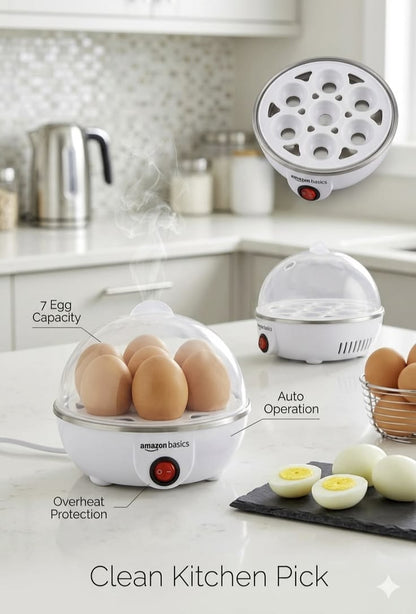 4-in-1 Electric Egg Poacher – Steam, Boil, Fry & Cook with Ease
