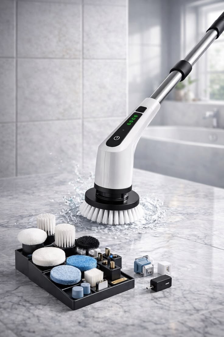 9 IN 1 Electric Spin Scrubber, Cleaning Brush