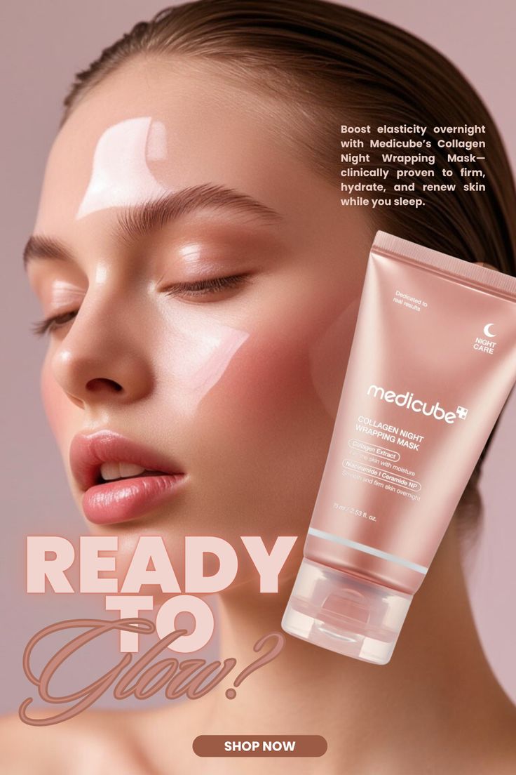 Medicube Collagen Overnight Wrapping Peel-Off Facial Mask – Glass Glow Night Care