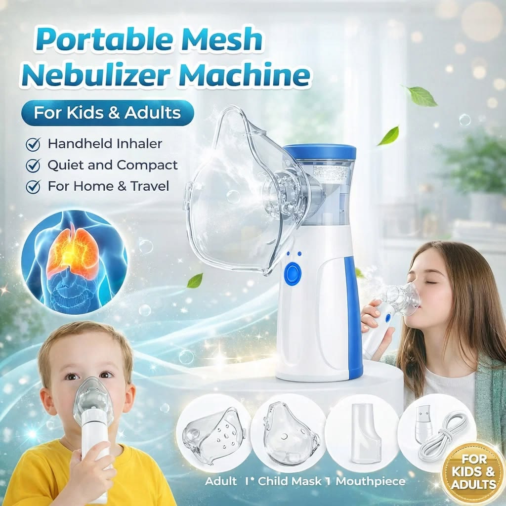 Portable Mesh Nebulizer for Adults & Kids | Quiet & Rechargeable