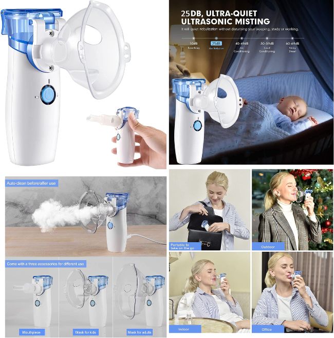 Portable Mesh Nebulizer for Adults & Kids | Quiet & Rechargeable