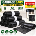 Everyday Garbage Bags – 19×21 Size | Pack of 6 Rolls (300 Bags)