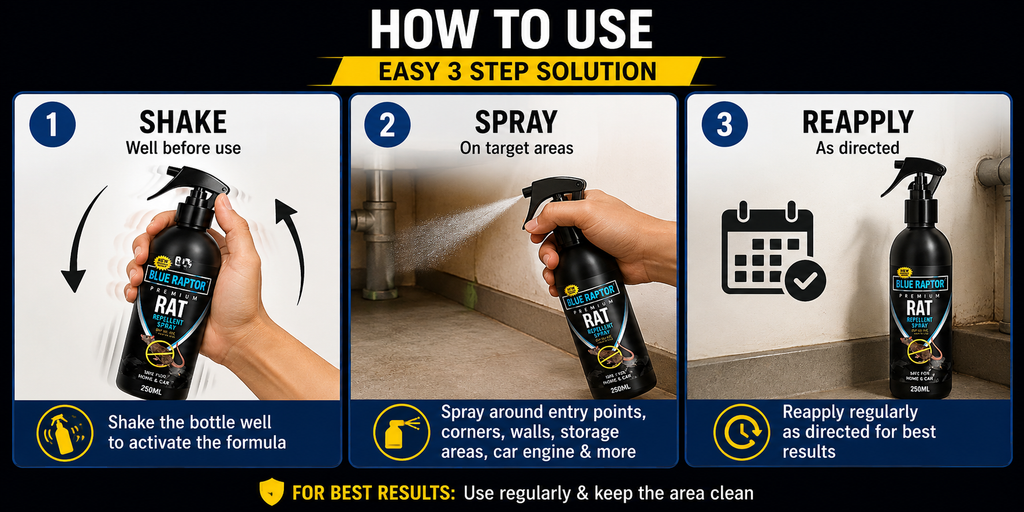 Rat Repellent for Home and Car Spray Pest Control 250ML