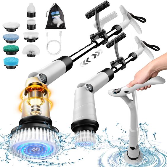 9 IN 1 Electric Spin Scrubber, Cleaning Brush