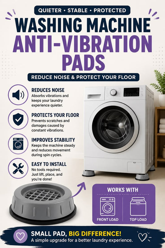 Anti-Vibration Washing Machine Feet Pads – Pack of 4