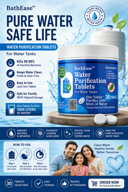 Chlorine Water Purification Tablets - 30 Tablet