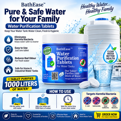 Chlorine Water Purification Tablets - 30 Tablet