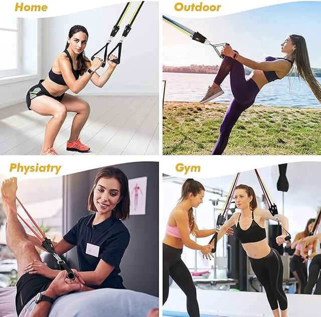 BUILD STRENGTH. TRAIN ANYWHERE. Resistance Bands Workout Set for Men & Women