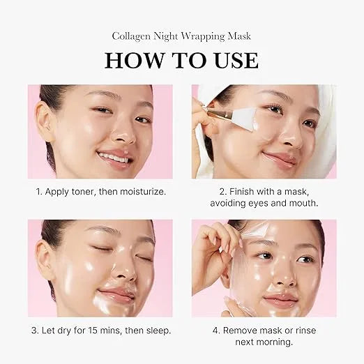 Medicube Collagen Overnight Wrapping Peel-Off Facial Mask – Glass Glow Night Care