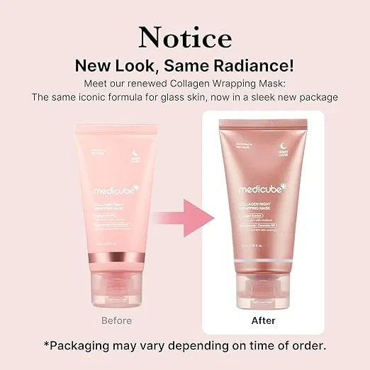Medicube Collagen Overnight Wrapping Peel-Off Facial Mask – Glass Glow Night Care