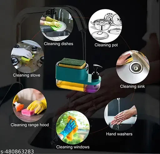 2-in-1 Sponge Holder & Soap Dispenser