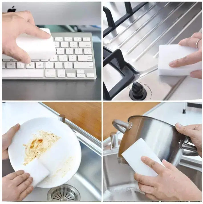 Magic Eraser Cleaning Sponge – Just Add Water for Easy Home Cleaning | Pack of 4