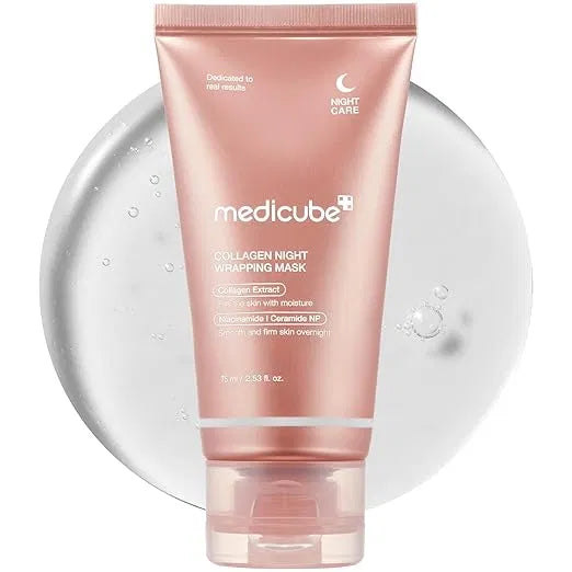 Medicube Collagen Overnight Wrapping Peel-Off Facial Mask – Glass Glow Night Care