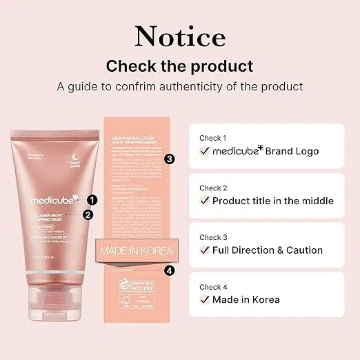Medicube Collagen Overnight Wrapping Peel-Off Facial Mask – Glass Glow Night Care