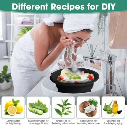 Ice Facial Bowl with Ice Tray | Foldable Silicone Ice Bath Bowl for Skin Tightening & Face Care