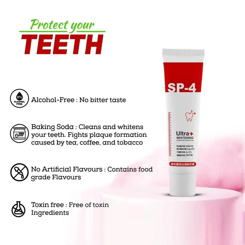 SP4 Ultra Whitening Probiotic Toothpaste-BUY 1 GET 1 FREE