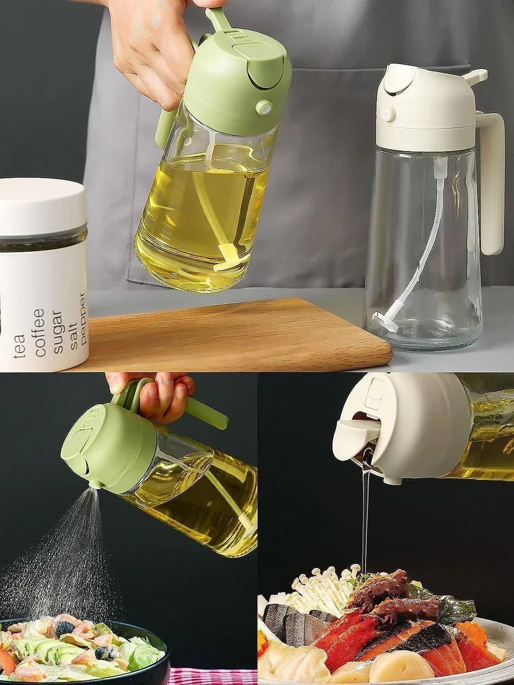 2 in 1 Oil dispenser kitchen spray (500ml) Buy 1 Get 1 Free