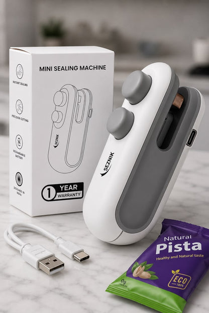 2 in 1 USB Rechargebale Bag Sealer & Cutter | Keep Snacks Fresh Anytime