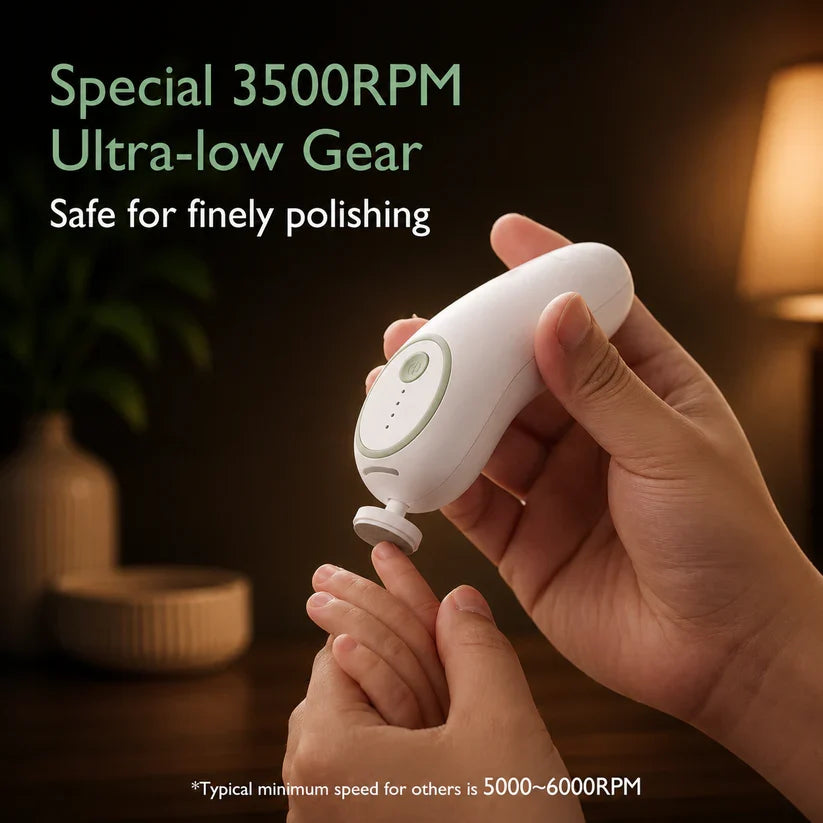 Rechargeable + Gentle Filing + Easy Baby Nail Care