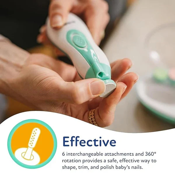 Rechargeable + Gentle Filing + Easy Baby Nail Care